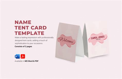 Colorful Name Tent Card Template