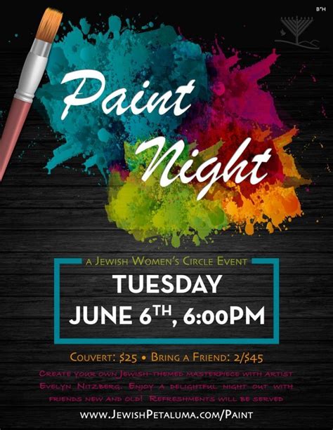 A colorful paint night flyer template example