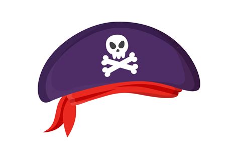 Colorful pirate hat printable