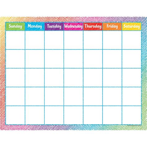 Colorful printable calendar