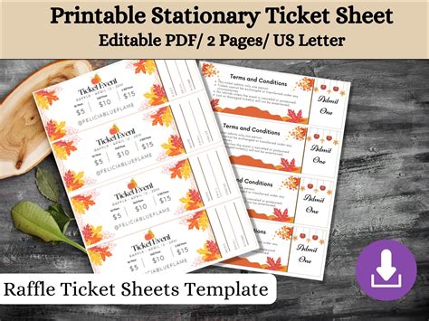 Colorful Raffle Ticket Template