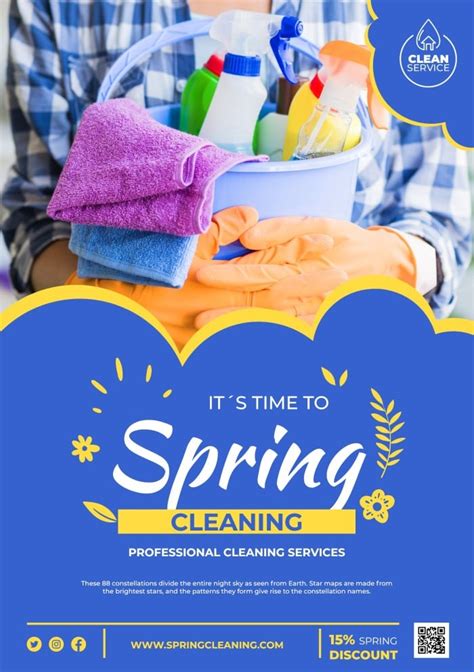 Colorful Spring Cleaning Flyer Template