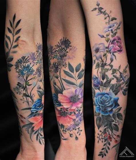 Colorful tattoos for women