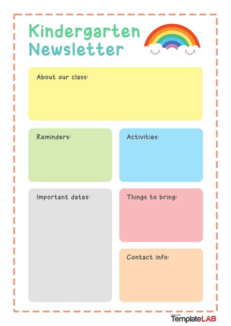 Colorful Teacher Newsletter Template Google Docs