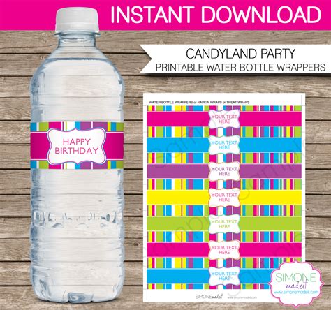 Colorful Water Bottle Label