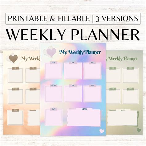 Colorful Weekly Planner