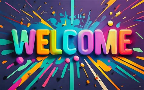 Colorful Welcome Sign Example