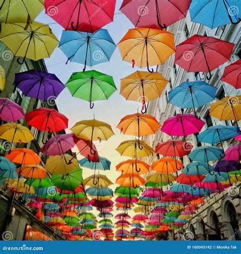 Colorful umbrella template