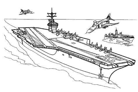 Coloring aircraft carrier