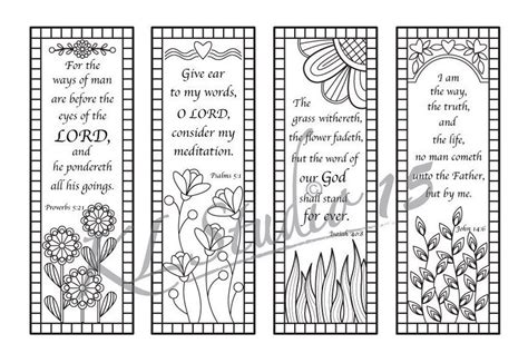 Coloring bookmarks with Bible verses