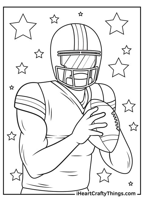 Football player coloring page