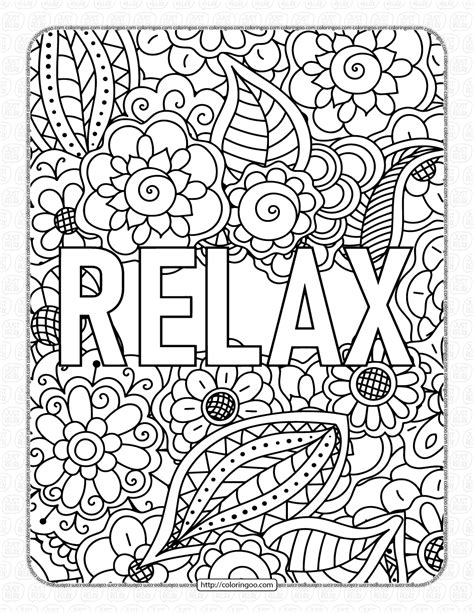 Coloring Pages for Adults Relaxation