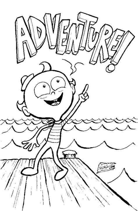 Cute adventure coloring pages for kids