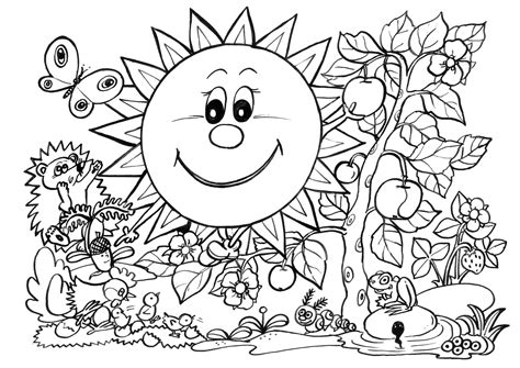 Coloring pages for kids nature