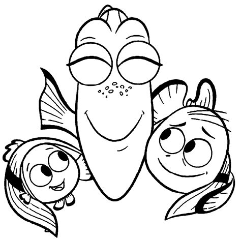 Coloring Pages for Kids Nemo and Dory