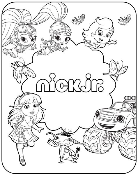 Nick Jr. coloring pages for kids