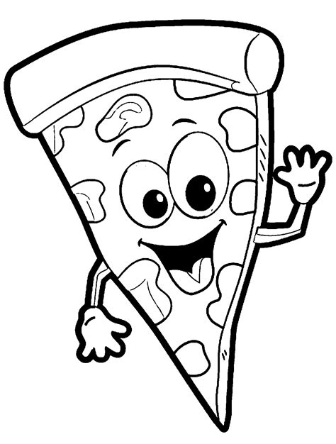 Coloring pages for kids pizza