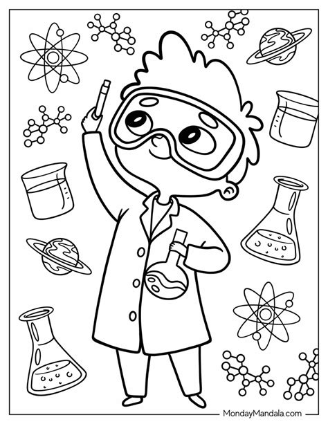 Cute science coloring pages for kids