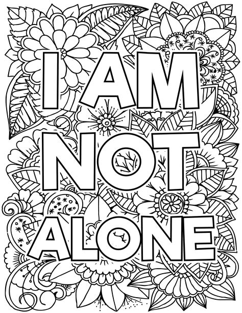 Coloring Pages for Mental Health Awareness