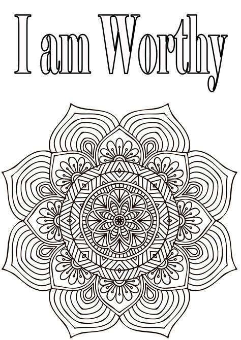 Coloring Pages for Self-Esteem