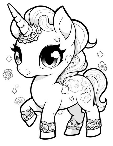 Coloring pages of unicorns for kids