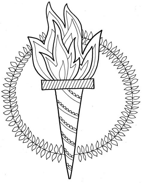 Olympic torch coloring page