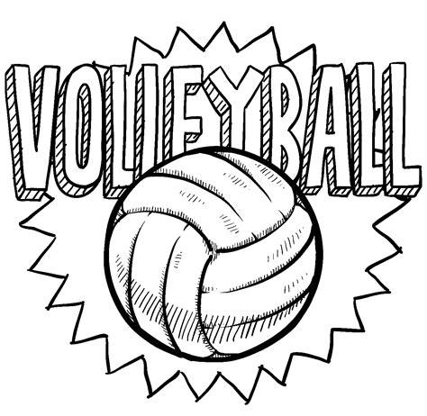 Volleyball coloring page