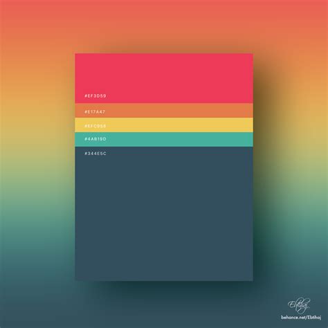 A colour palette design