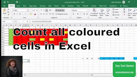 Coloured Cells in Excel Example 5