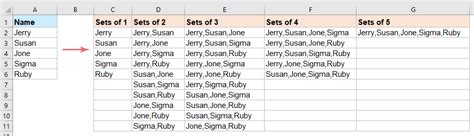 Column Combination in Excel