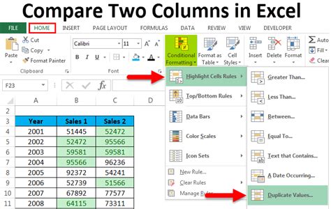 Column Comparison Example 1