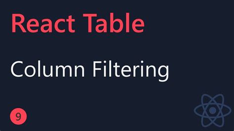 Column Filtering