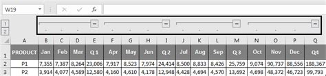 Grouping Columns in Excel