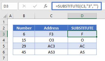 Using the SUBSTITUTE function to get the column letter