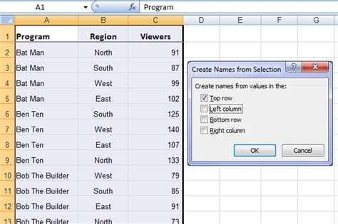 Understanding scope and range for column names in Google Sheets