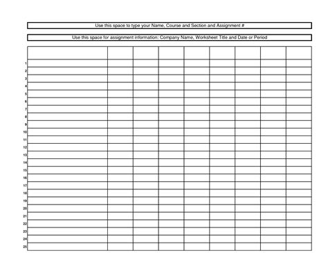 Column paper template design