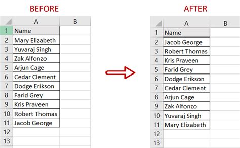 Excel Column Reversal