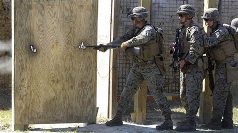 Combat Engineer Marines Breaching Obstacles