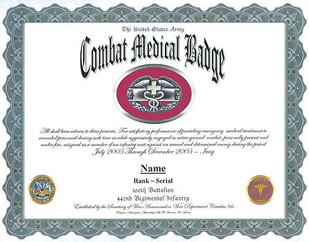 Combat medic recognition