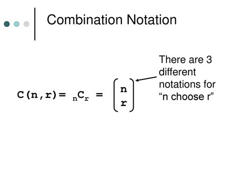 Combination Notation