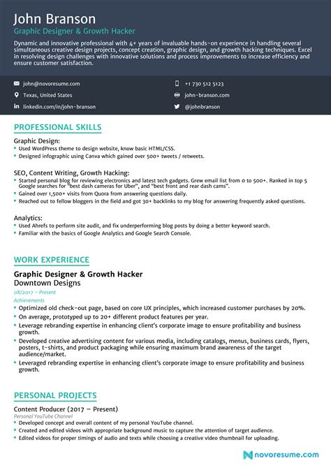 Combination Resume Template