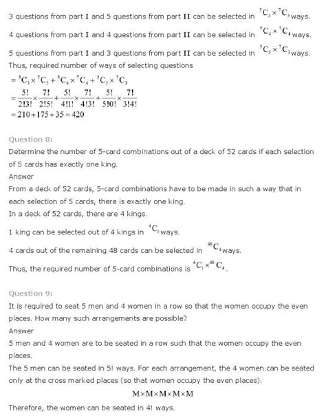 Combination and Permutation Worksheet Answers Explained