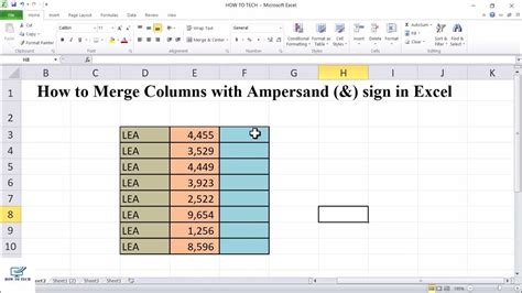 Combining columns using ampersand operator