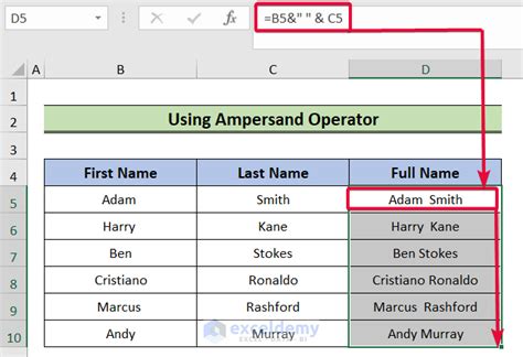 Combine Columns with Space using Ampersand Operator