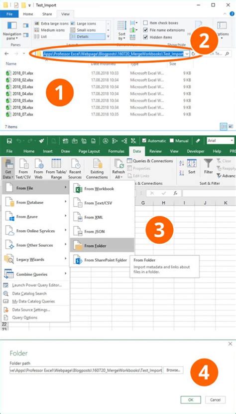 Combining Excel Files Method 6