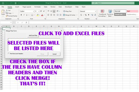 Combining Excel Files with Macros