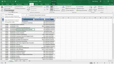 Combining Multiple Excel Tabs