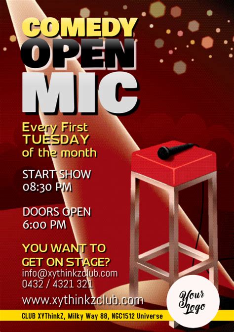 Comedy Open Mic Flyer Template