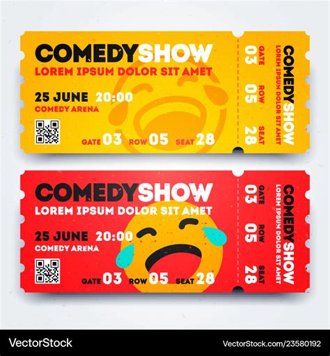 Comedy Show Ticket Template