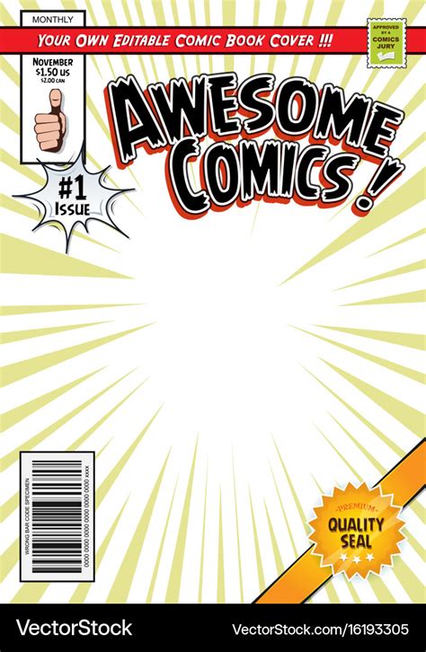 Comic Book Cover Template